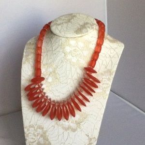 Attractive orange necklace 1950-1960 style